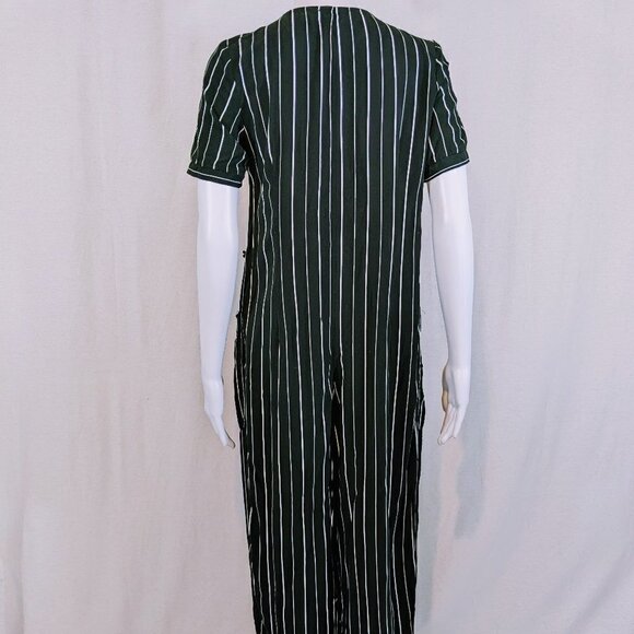 Dress Forum Los Angeles Black and White Striped Jumpsuit Women's Size Medium - Picture 3 of 8